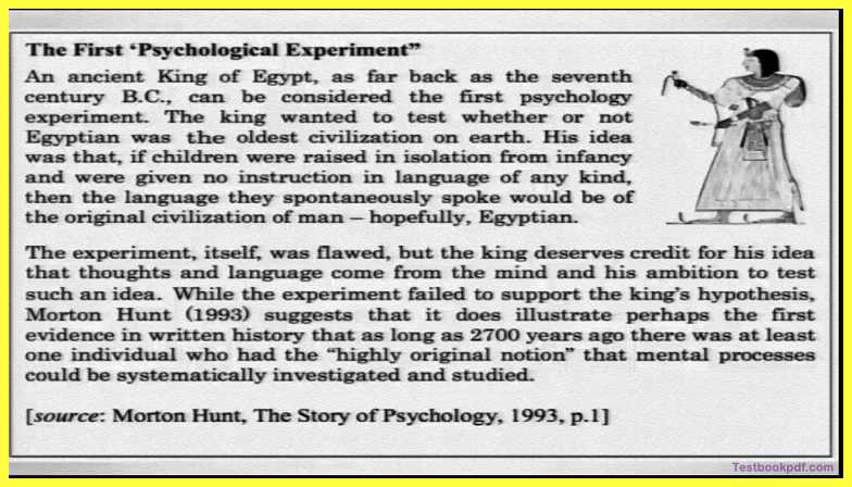 Ancient Experiments in Psychology